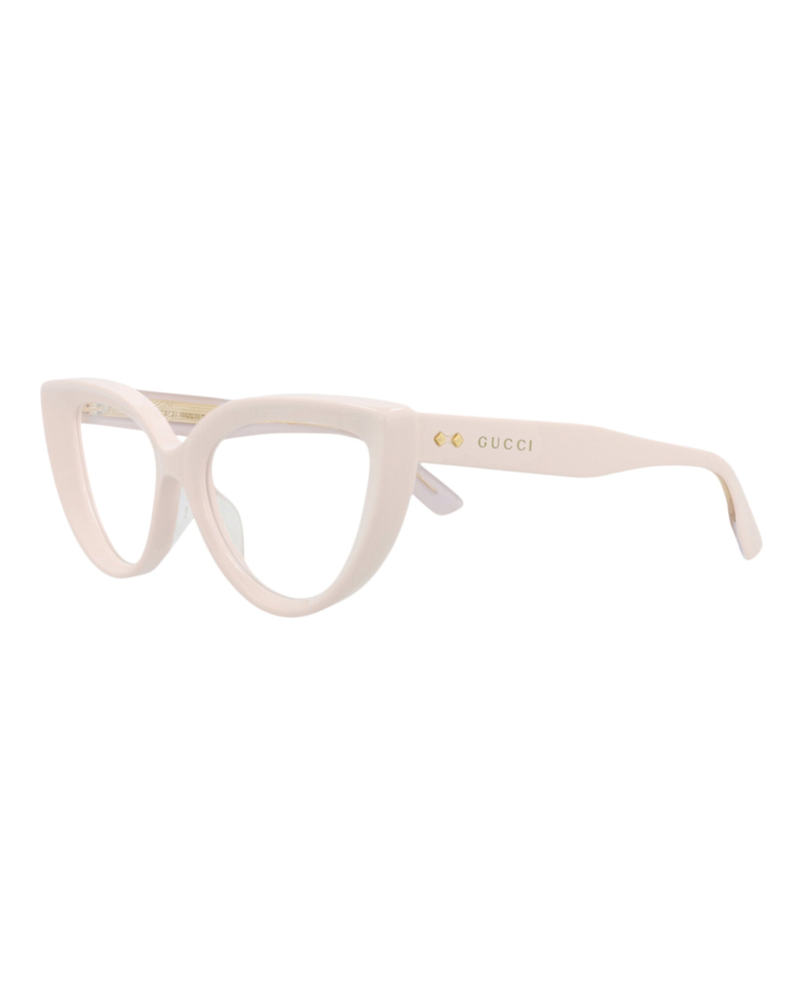 Gucci Gucci Womens Cat Eye Ivory Ivory Transparent Fashion Designer Eyewear