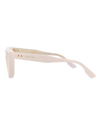 Gucci Gucci Womens Cat Eye Ivory Ivory Transparent Fashion Designer Eyewear
