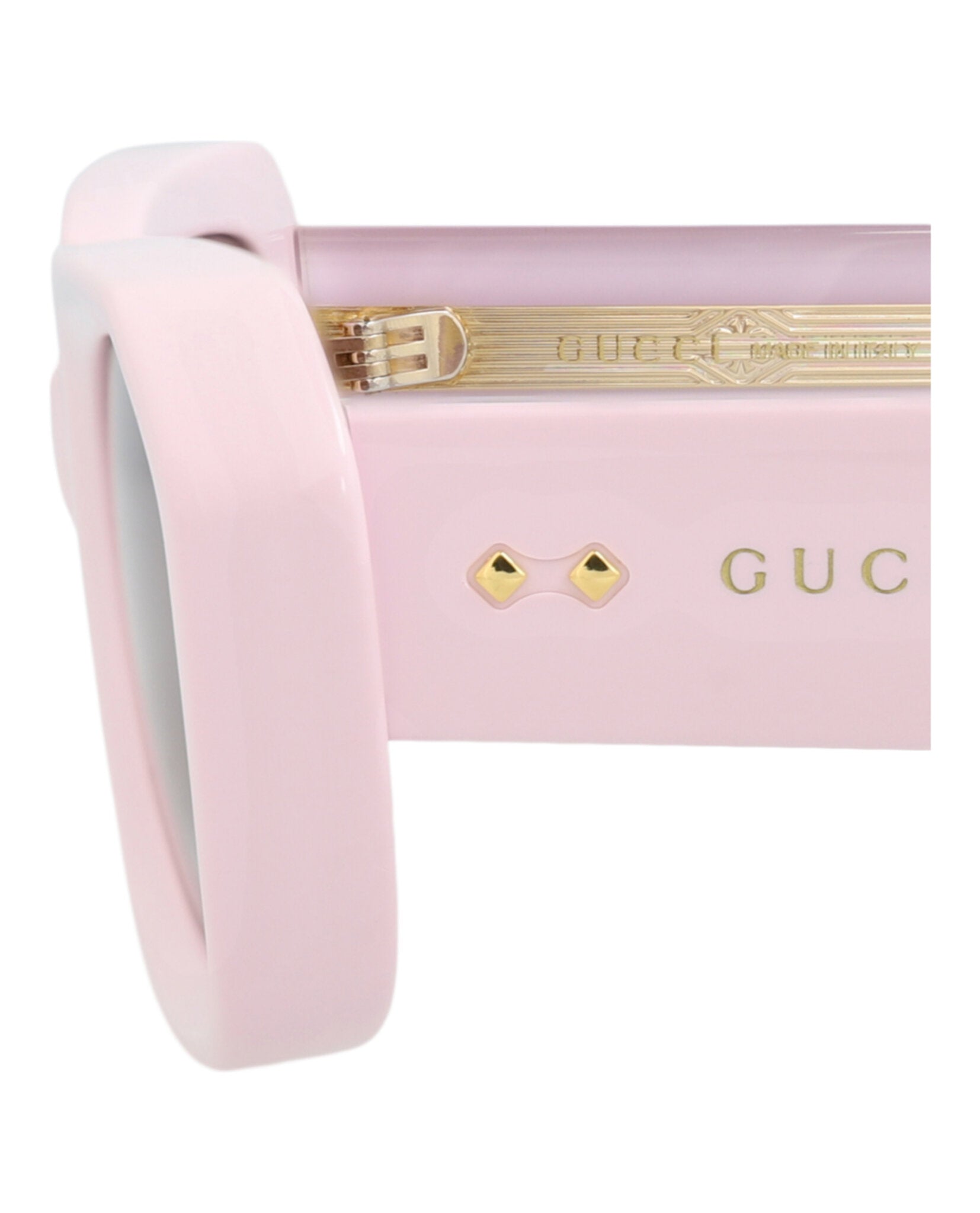 Gucci Gucci Womens Square/Rectangle Pink Pink Brown Fashion Designer Eyewear