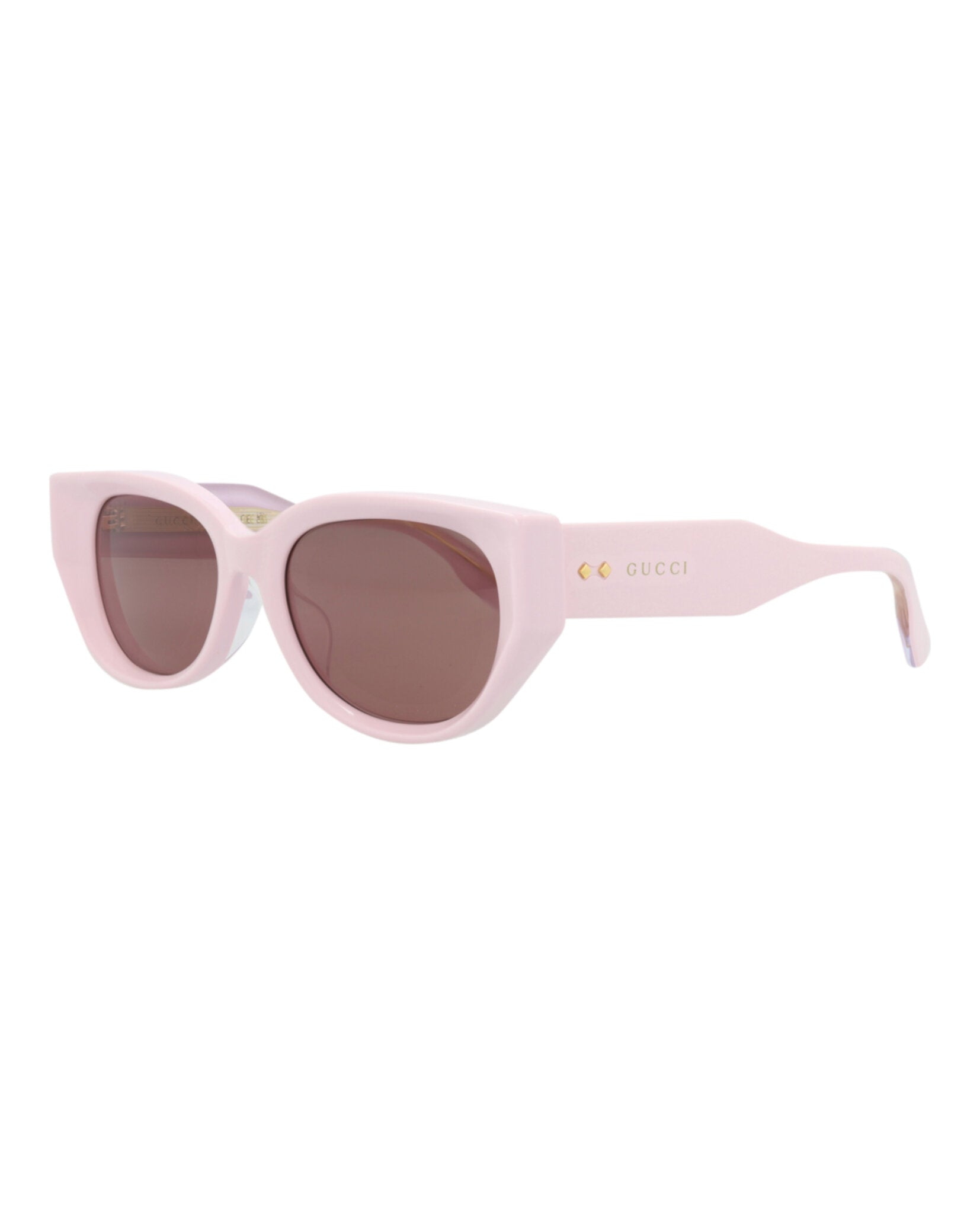 Gucci Gucci Womens Cat Eye Pink Pink Brown Fashion Designer Eyewear