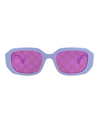 Gucci Gucci Womens Square/Rectangle Violet Violet Pink Fashion Designer Eyewear