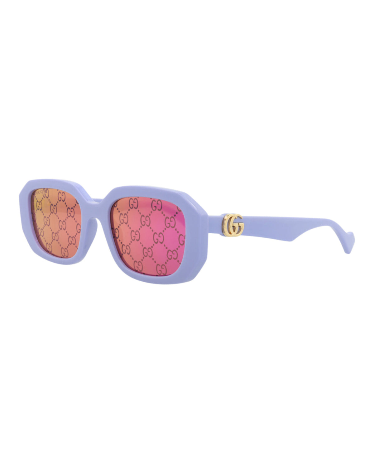Gucci Gucci Womens Square/Rectangle Violet Violet Pink Fashion Designer Eyewear