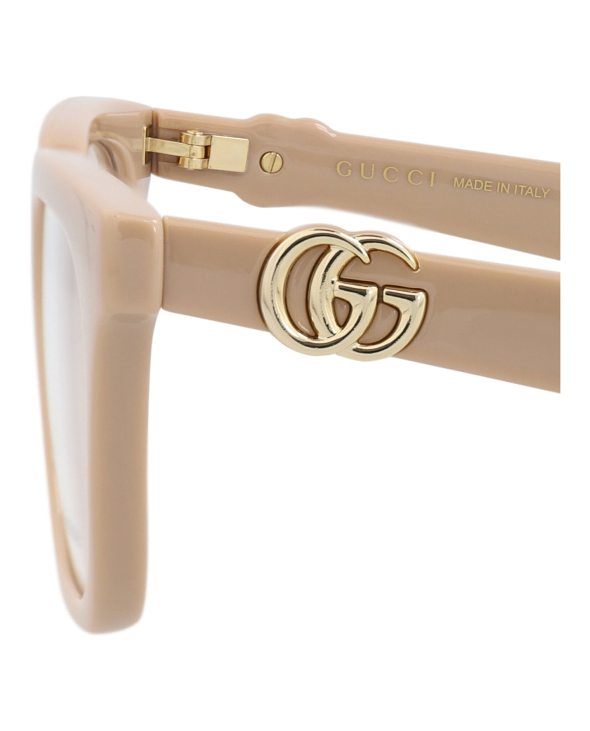 Gucci Womens Square/Rectangle Nude Nude Transparent Fashion Designer Eyewear