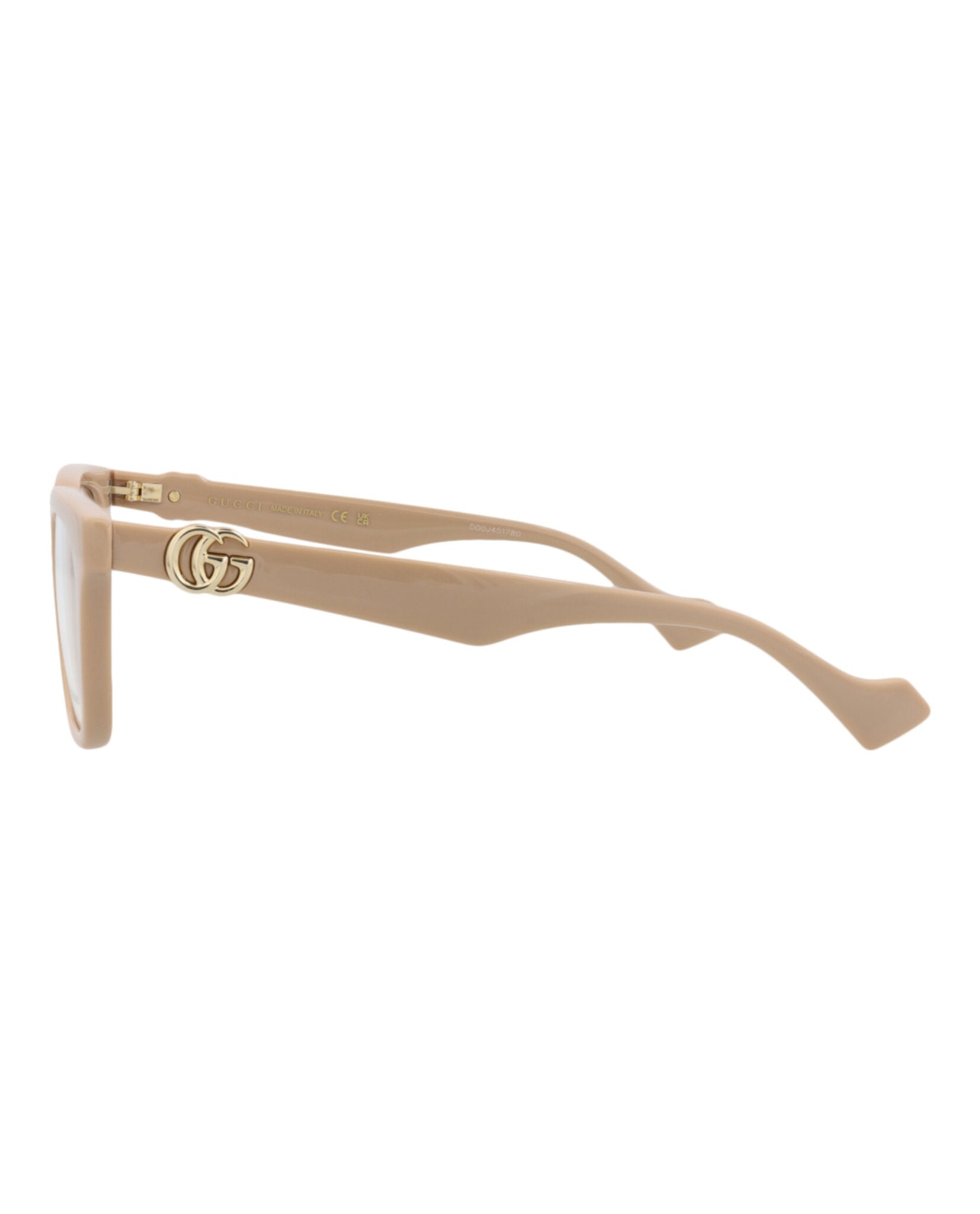 Gucci Womens Square/Rectangle Nude Nude Transparent Fashion Designer Eyewear