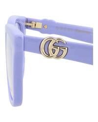 Gucci Womens Square/Rectangle Violet Violet Transparent Fashion Designer Eyewear
