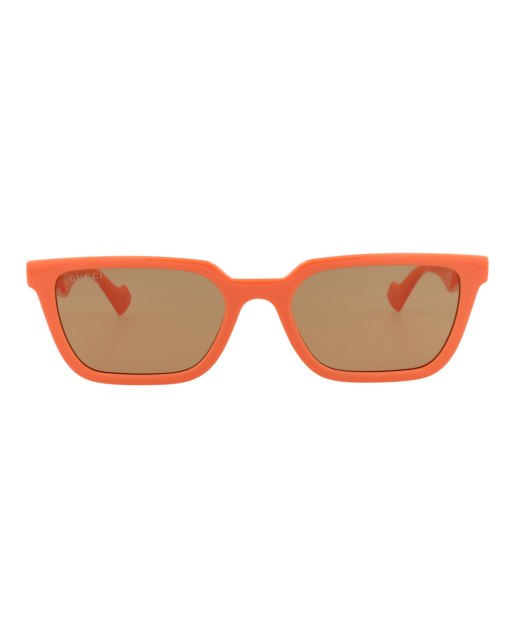 Gucci Mens Square/Rectangle Orange Orange Brown Fashion Designer Eyewear