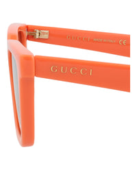 Gucci Mens Square/Rectangle Orange Orange Brown Fashion Designer Eyewear