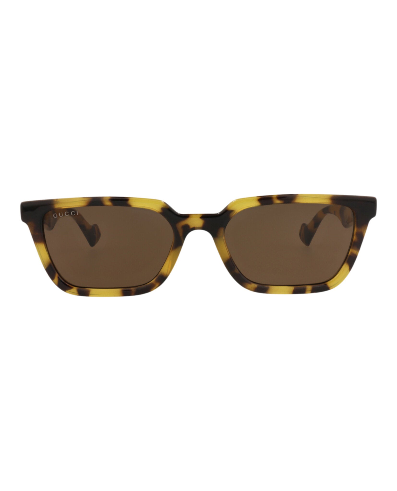 Gucci Mens Square/Rectangle Yellow Yellow Brown Fashion Designer Eyewear