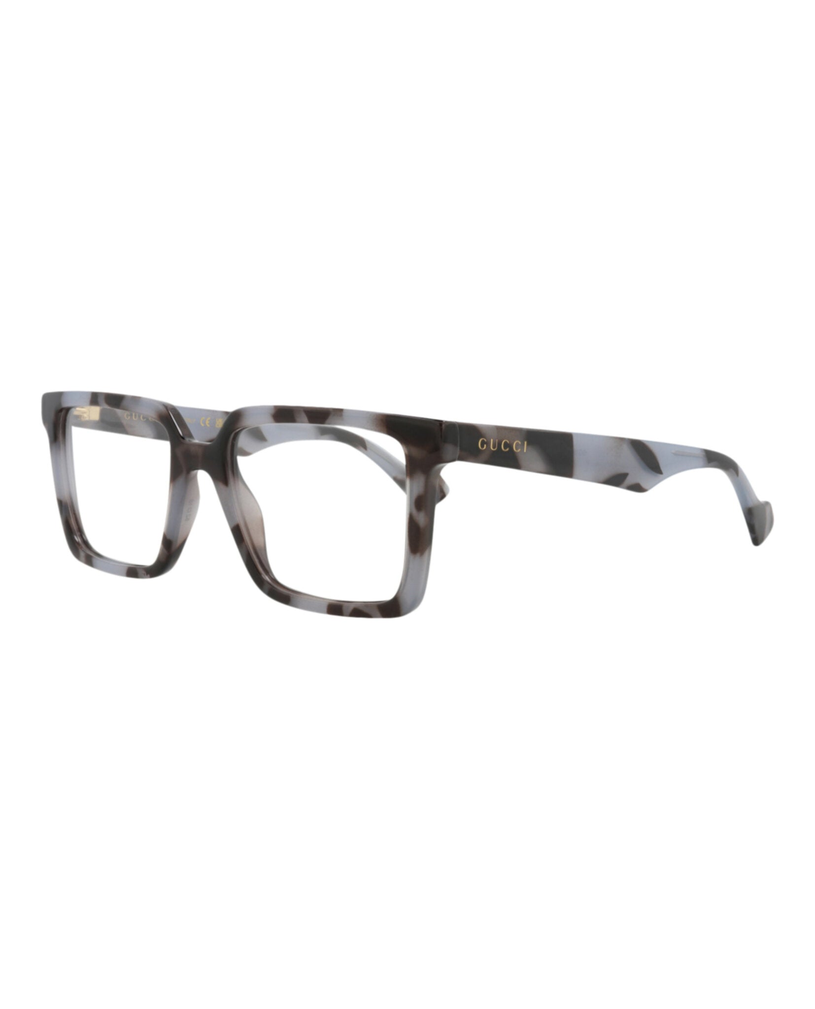 Gucci Gucci Mens Square/Rectangle Grey Grey Transparent Fashion Designer Eyewear