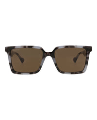 Gucci Mens Square/Rectangle Grey Grey Brown Fashion Designer Eyewear