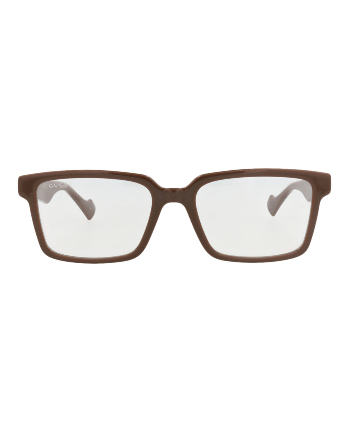 Gucci Gucci Mens Square/Rectangle Brown Brown Transparent Fashion Designer Eyewear