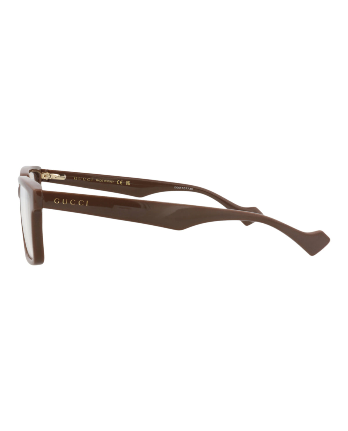 Gucci Gucci Mens Square/Rectangle Brown Brown Transparent Fashion Designer Eyewear
