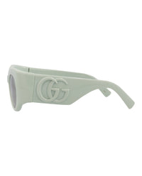 Gucci Womens Round/Oval Green Green Grey Fashion Designer Eyewear