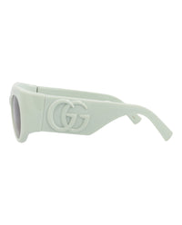 Gucci Womens Round/Oval Green Green Grey Fashion Designer Eyewear