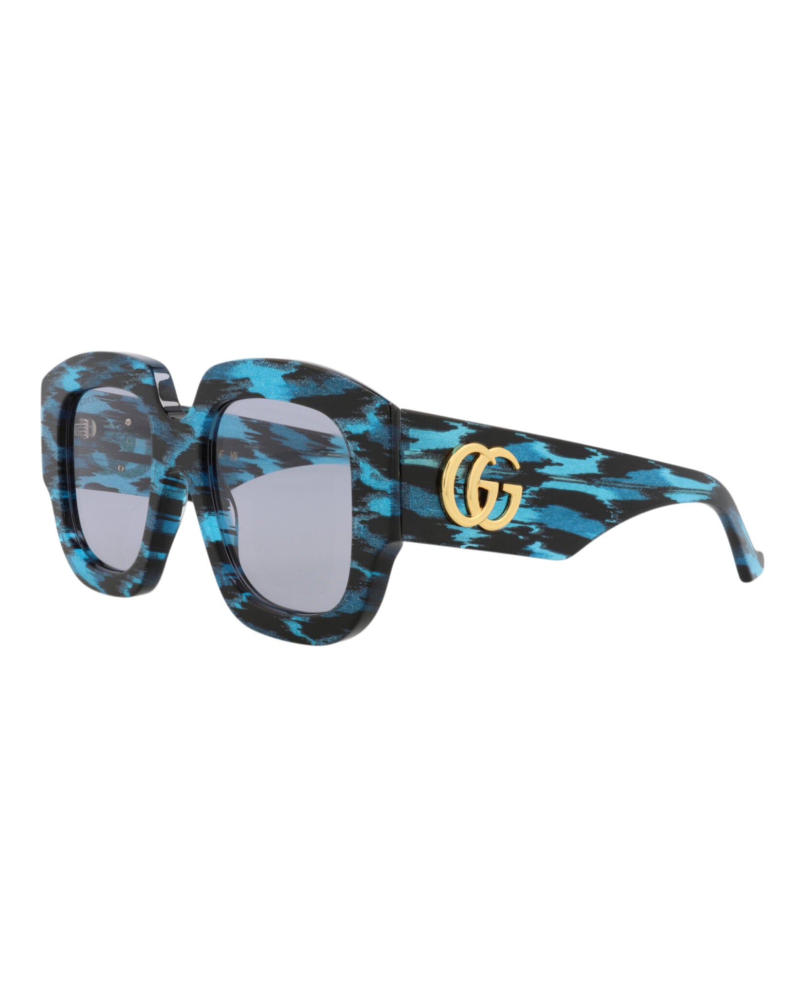 Gucci Womens Square/Rectangle Black Black Violet Fashion Designer Eyewear