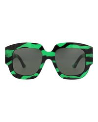 Gucci Womens Square/Rectangle Black Black Grey Fashion Designer Eyewear