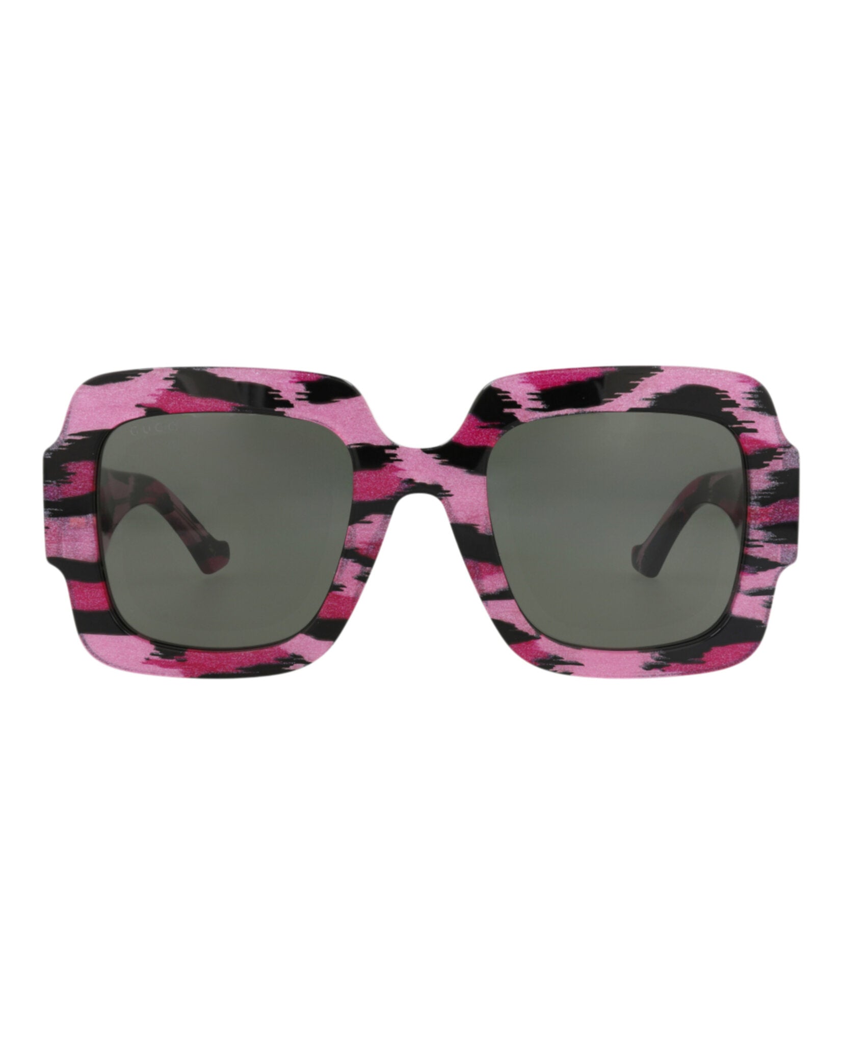 Gucci Womens Square/Rectangle Black Black Grey Fashion Designer Eyewear