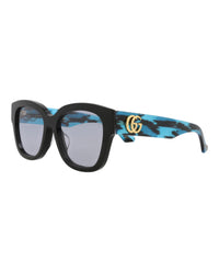 Gucci Gucci Womens Square/Rectangle Black Black Violet Fashion Designer Eyewear