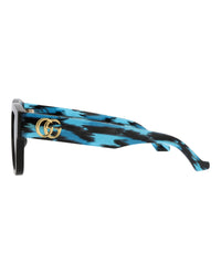 Gucci Gucci Womens Square/Rectangle Black Black Violet Fashion Designer Eyewear