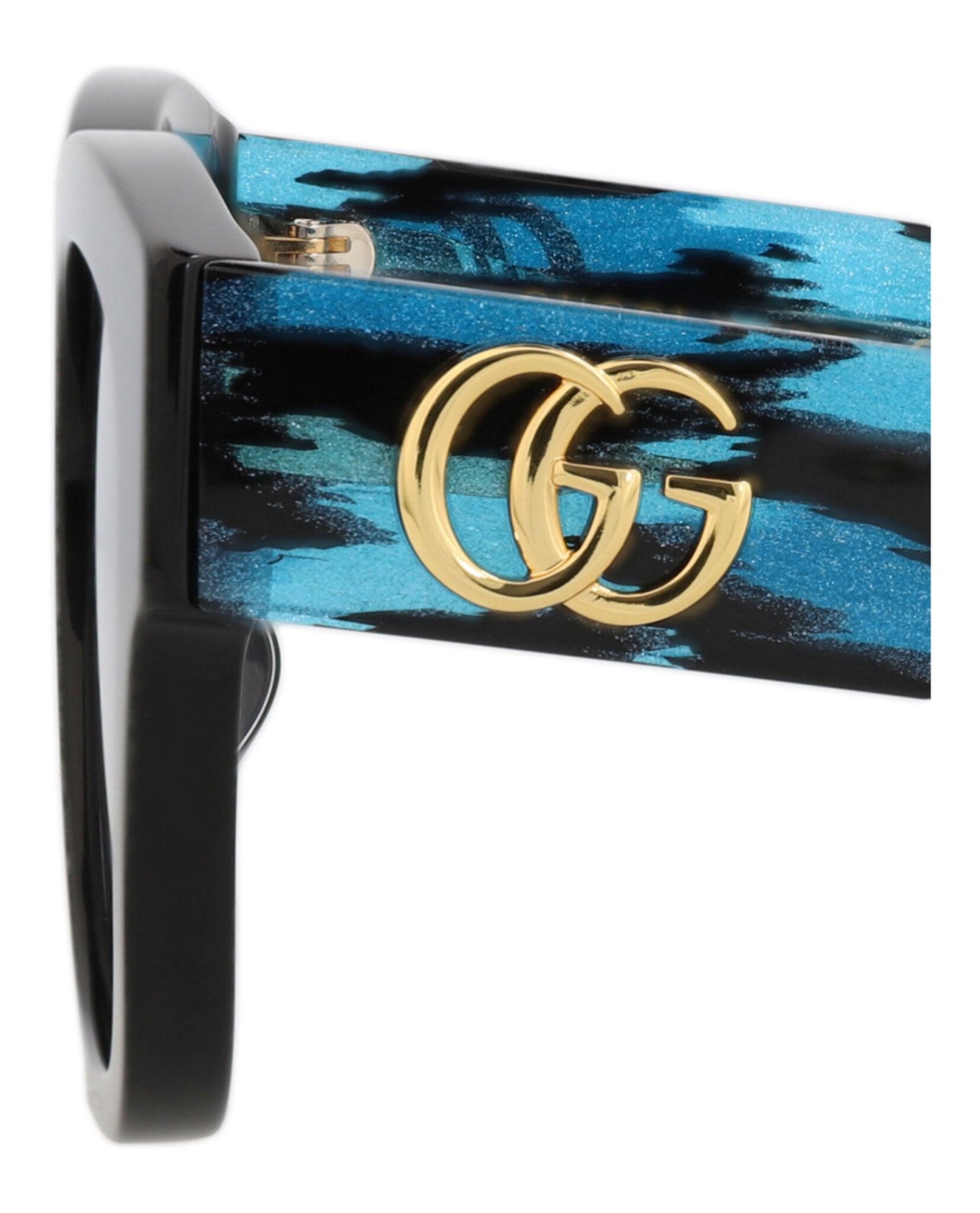 Gucci Gucci Womens Square/Rectangle Black Black Violet Fashion Designer Eyewear