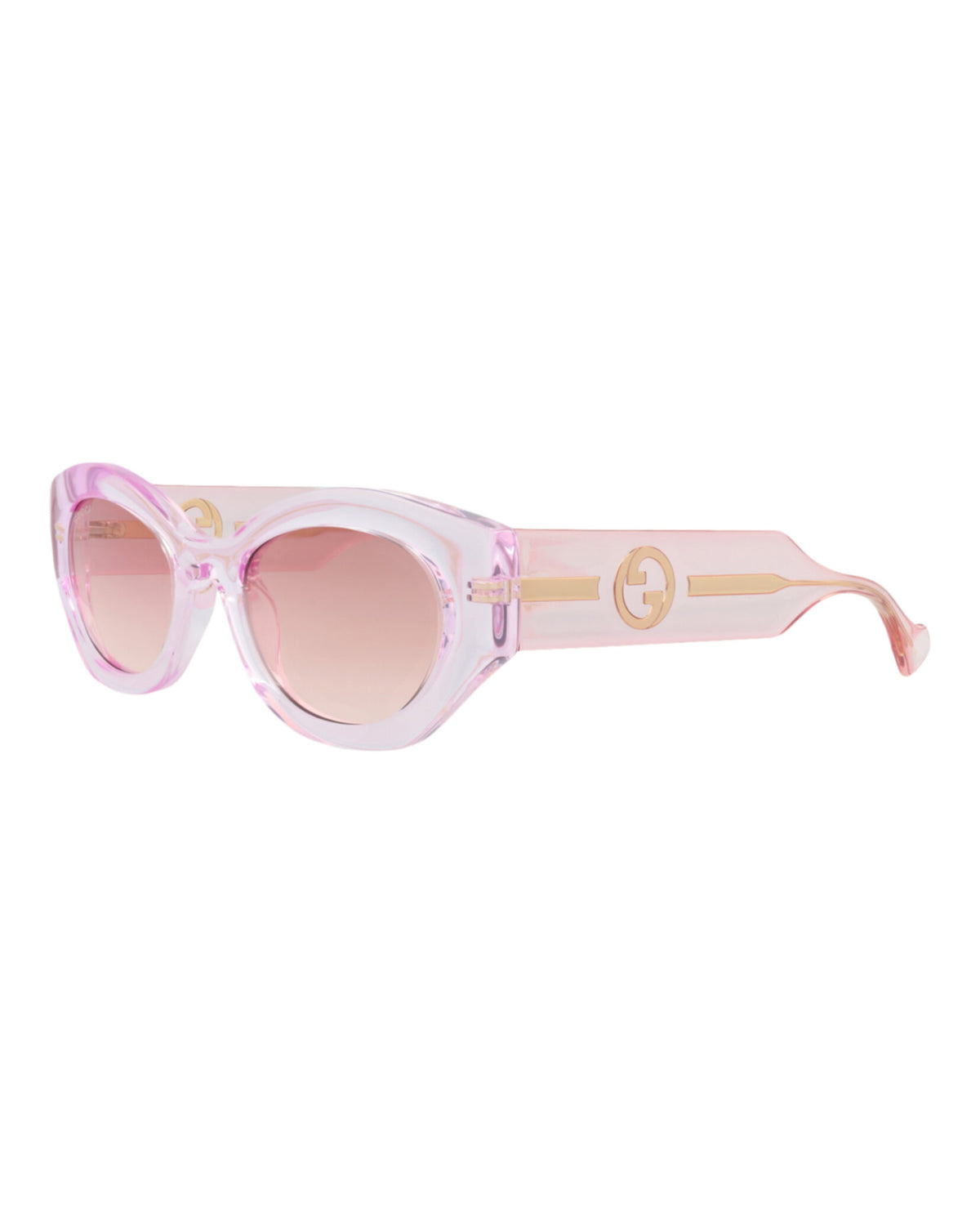 Gucci Womens Round/Oval Pink Pink Red Fashion Designer Eyewear