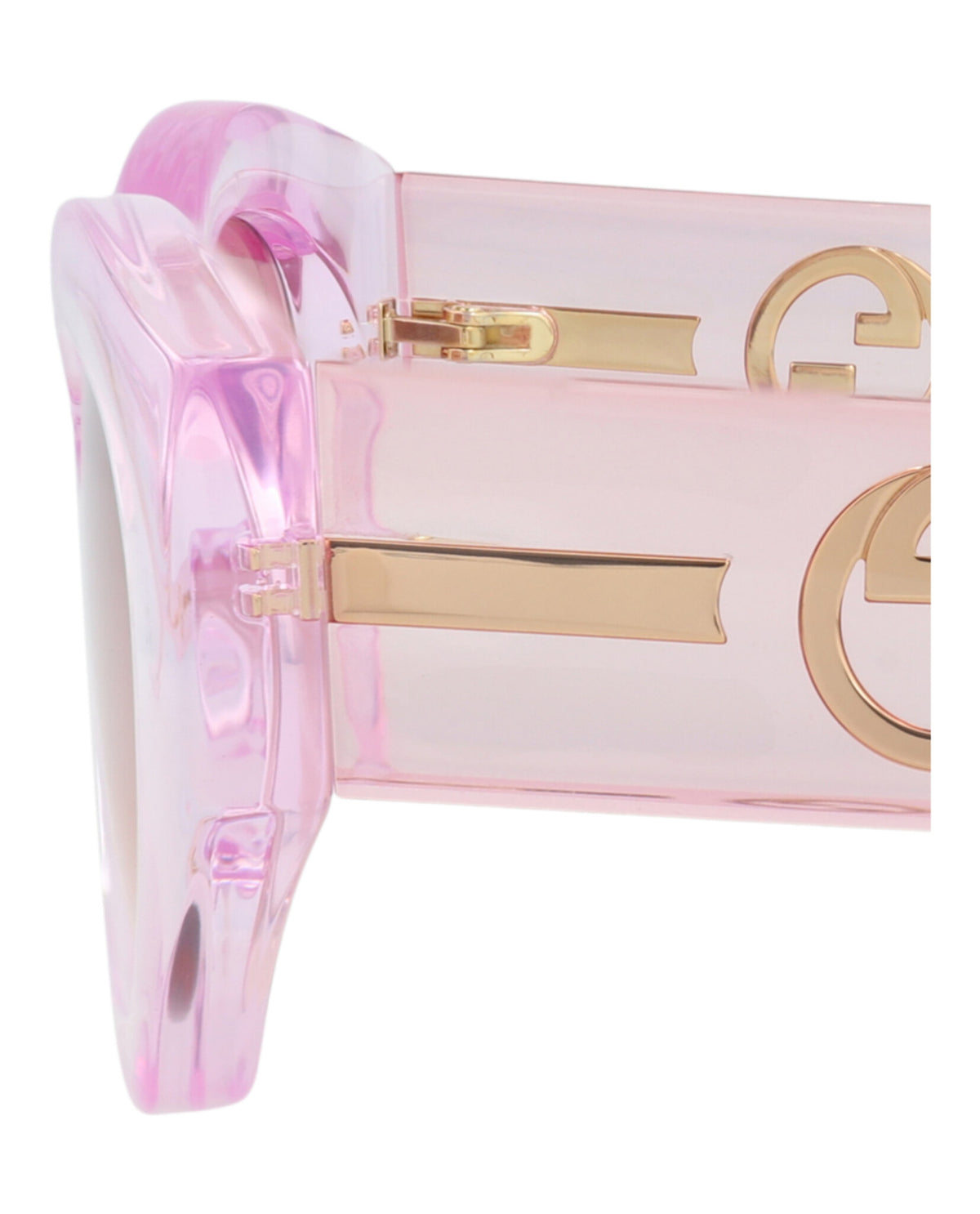 Gucci Womens Round/Oval Pink Pink Red Fashion Designer Eyewear