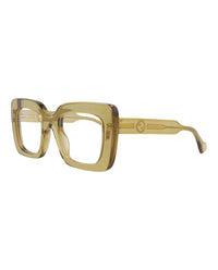Gucci Womens Square/Rectangle Yellow Brown Transparent Fashion Designer Eyewear