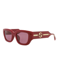 Gucci Gucci Womens Cat Eye Burgundy Crystal Red Fashion Designer Eyewear