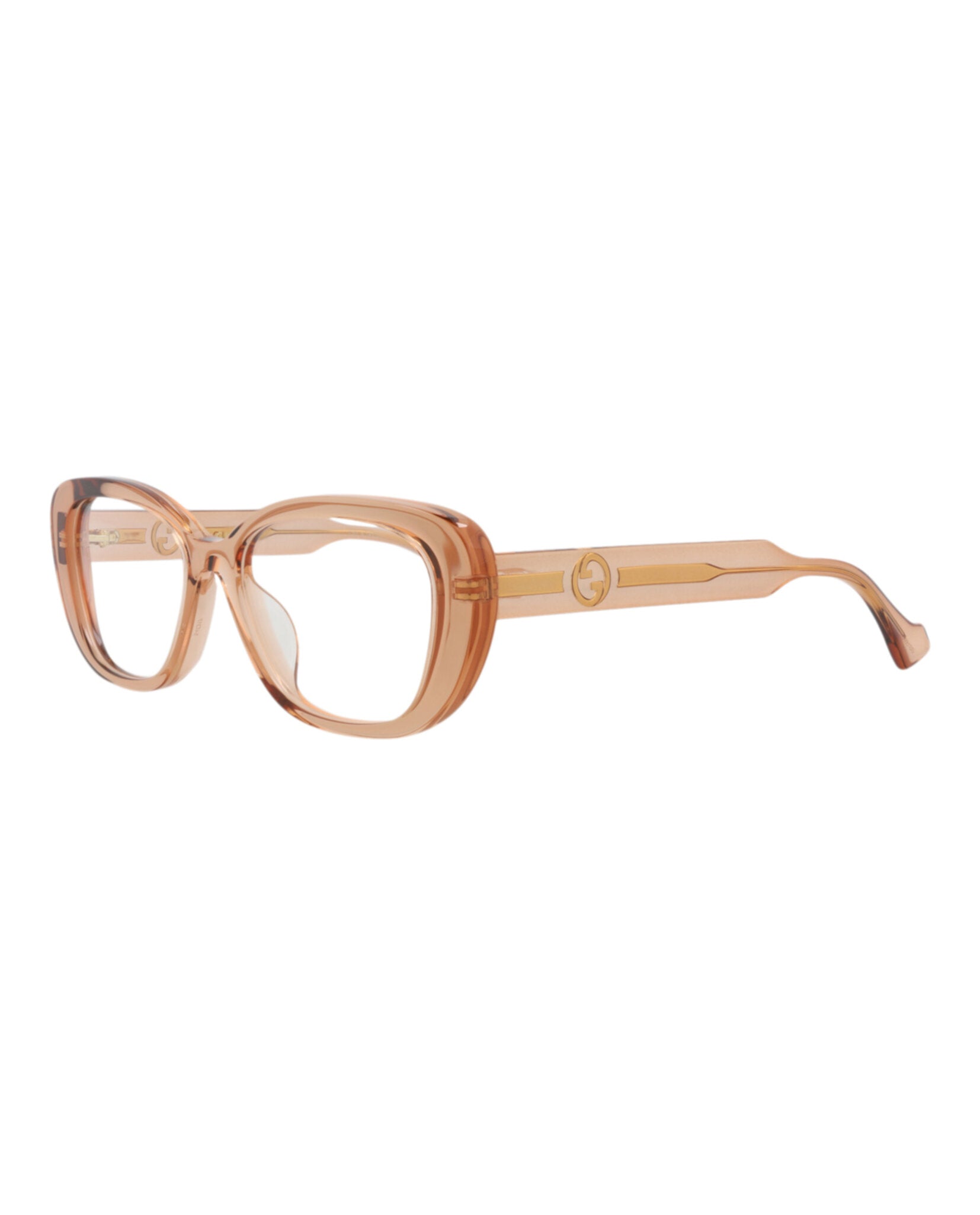 Gucci Gucci Womens Cat Eye Brown Brown Transparent Fashion Designer Eyewear