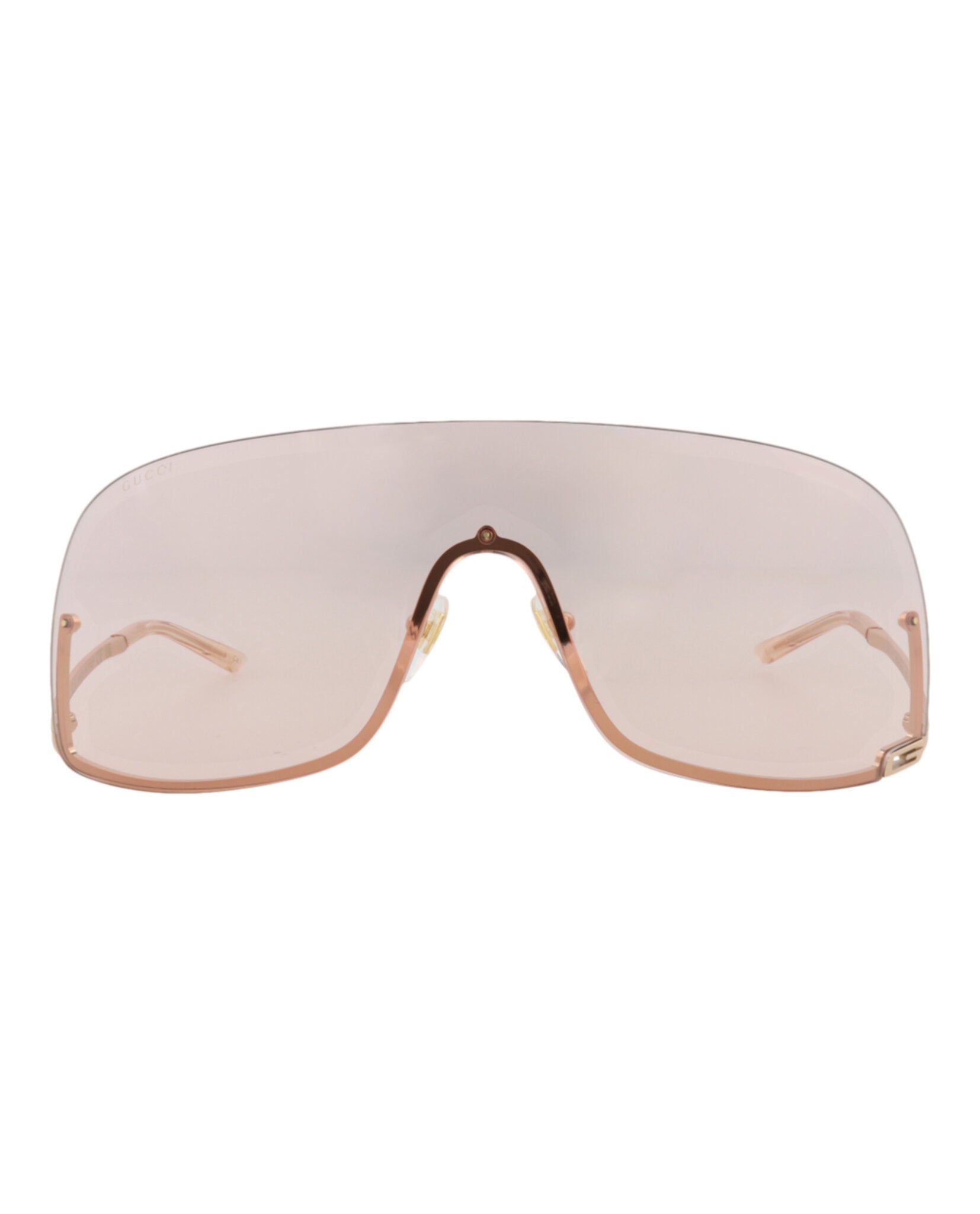 Gucci Gucci Unisex Shield/Wrap Gold Gold Pink Fashion Designer Eyewear