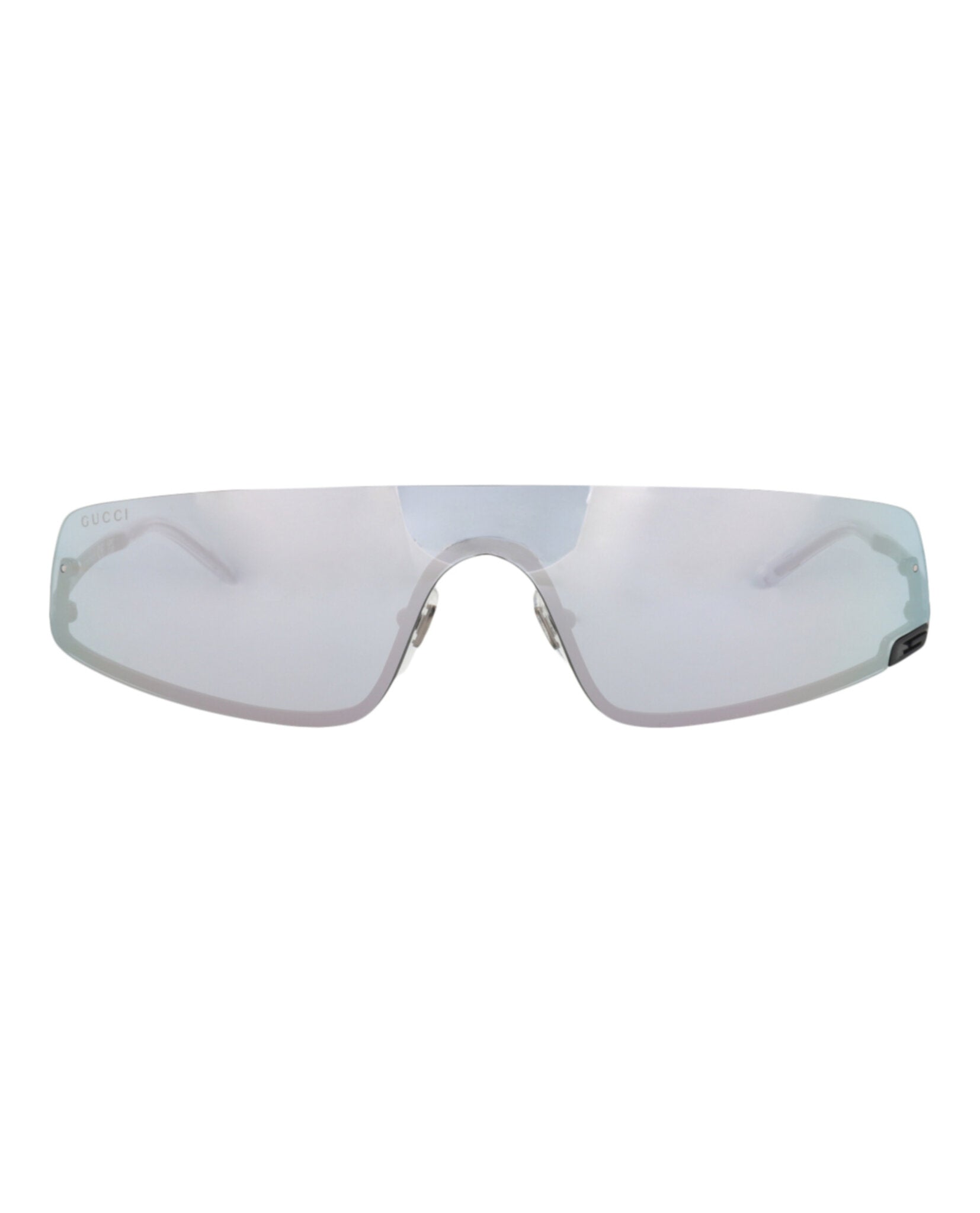 Gucci Gucci Unisex Shield/Wrap Black Black Grey Fashion Designer Eyewear