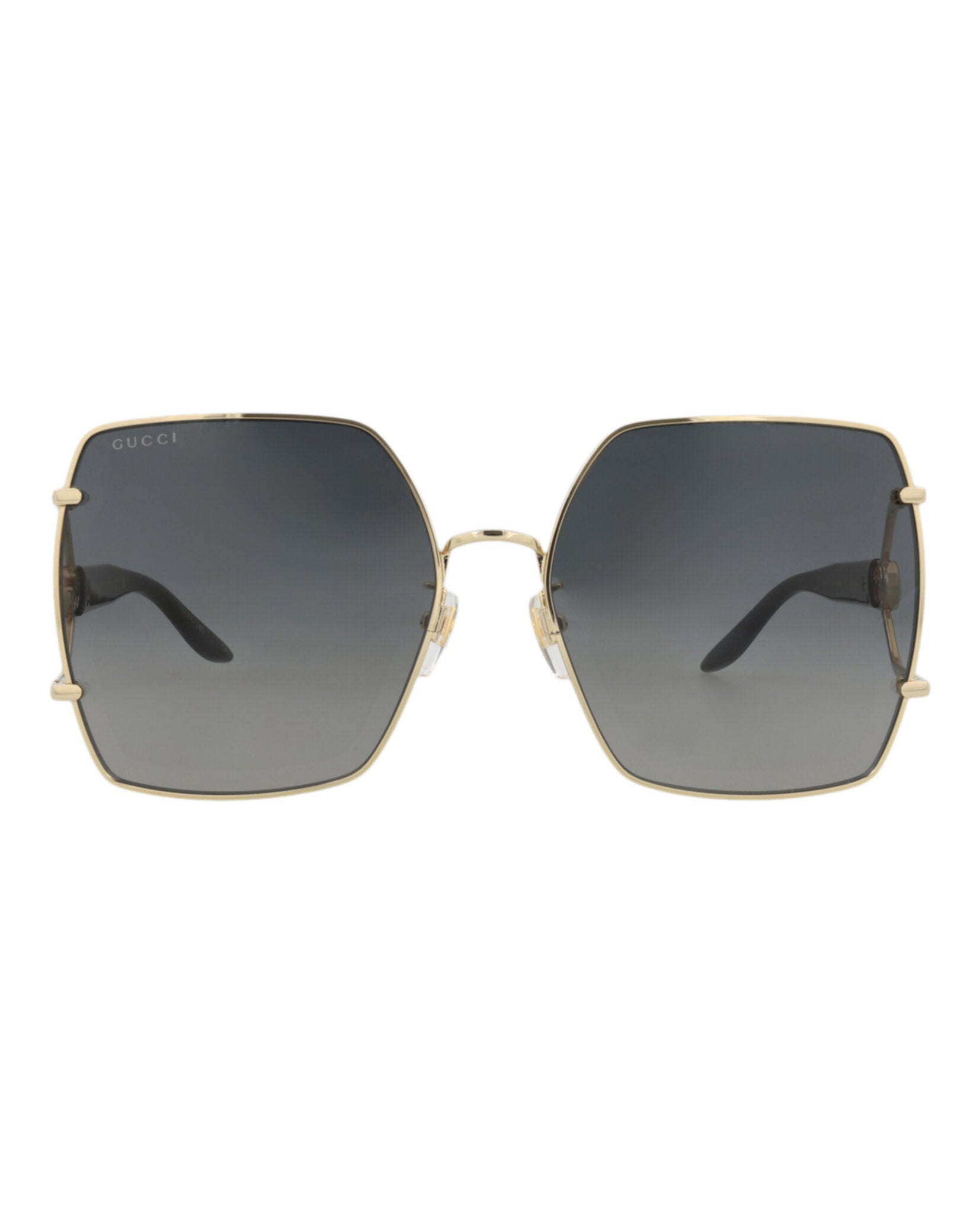 Gucci Gucci Womens Square/Rectangle Gold Black Grey Fashion Designer Eyewear