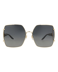 Gucci Gucci Womens Square/Rectangle Gold Black Grey Fashion Designer Eyewear