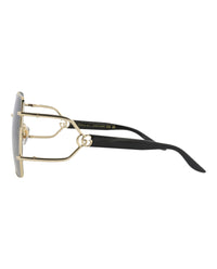 Gucci Gucci Womens Square/Rectangle Gold Black Grey Fashion Designer Eyewear