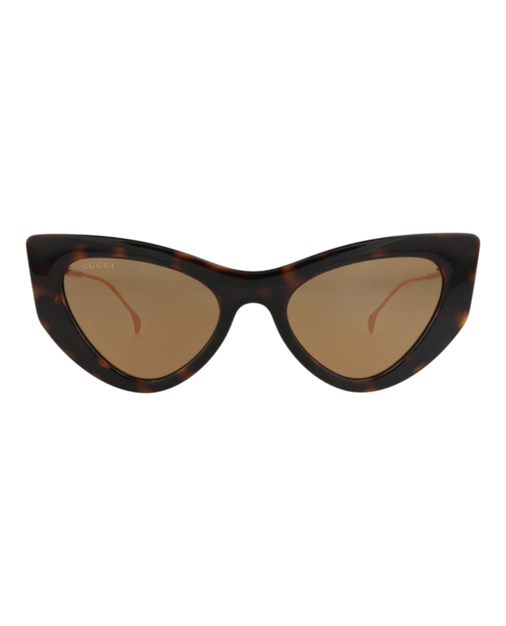 Gucci Womens Cat Eye Havana Gold Brown Fashion Designer Eyewear
