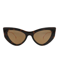 Gucci Womens Cat Eye Havana Gold Brown Fashion Designer Eyewear