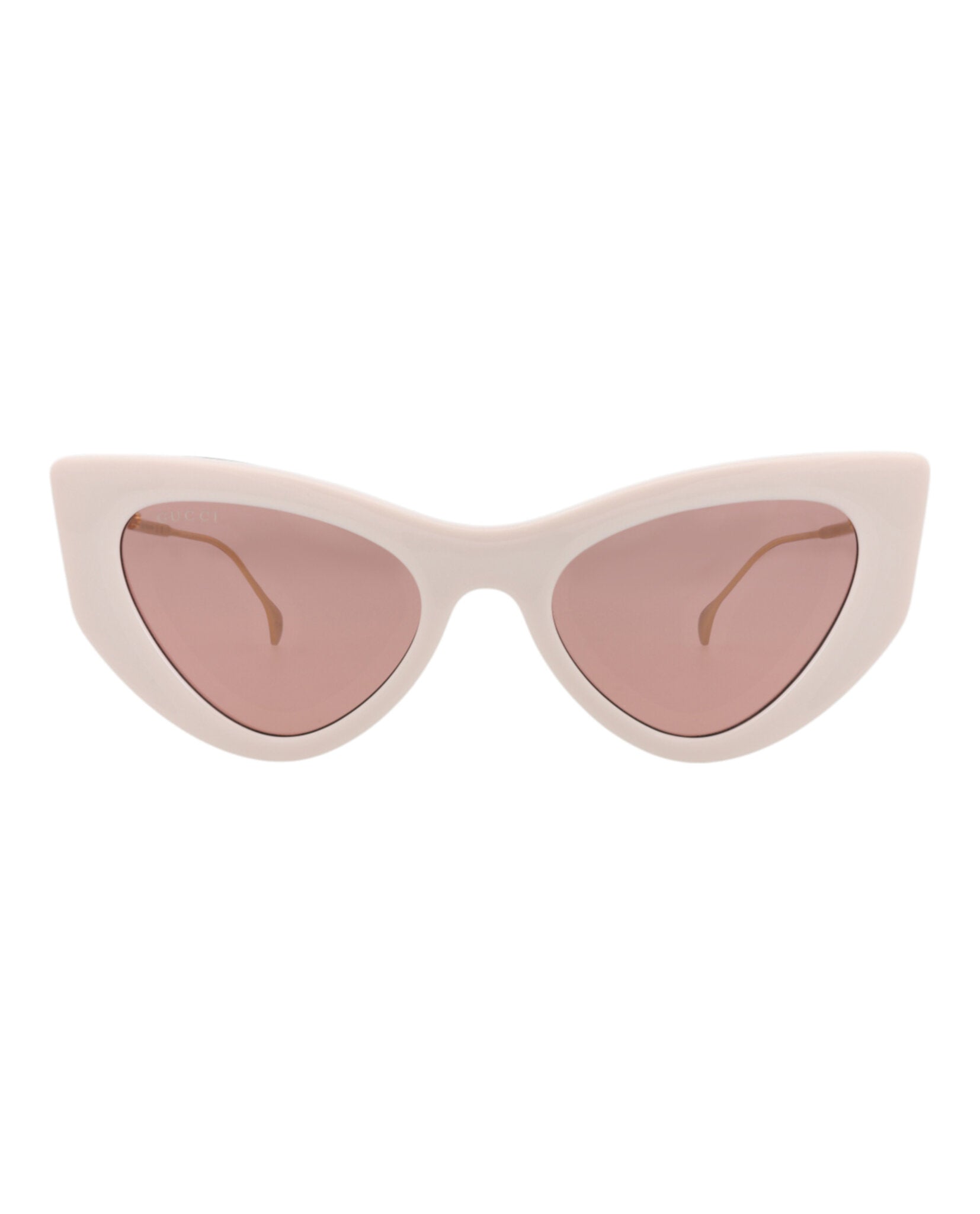 Gucci Womens Cat Eye Ivory Gold Red Fashion Designer Eyewear