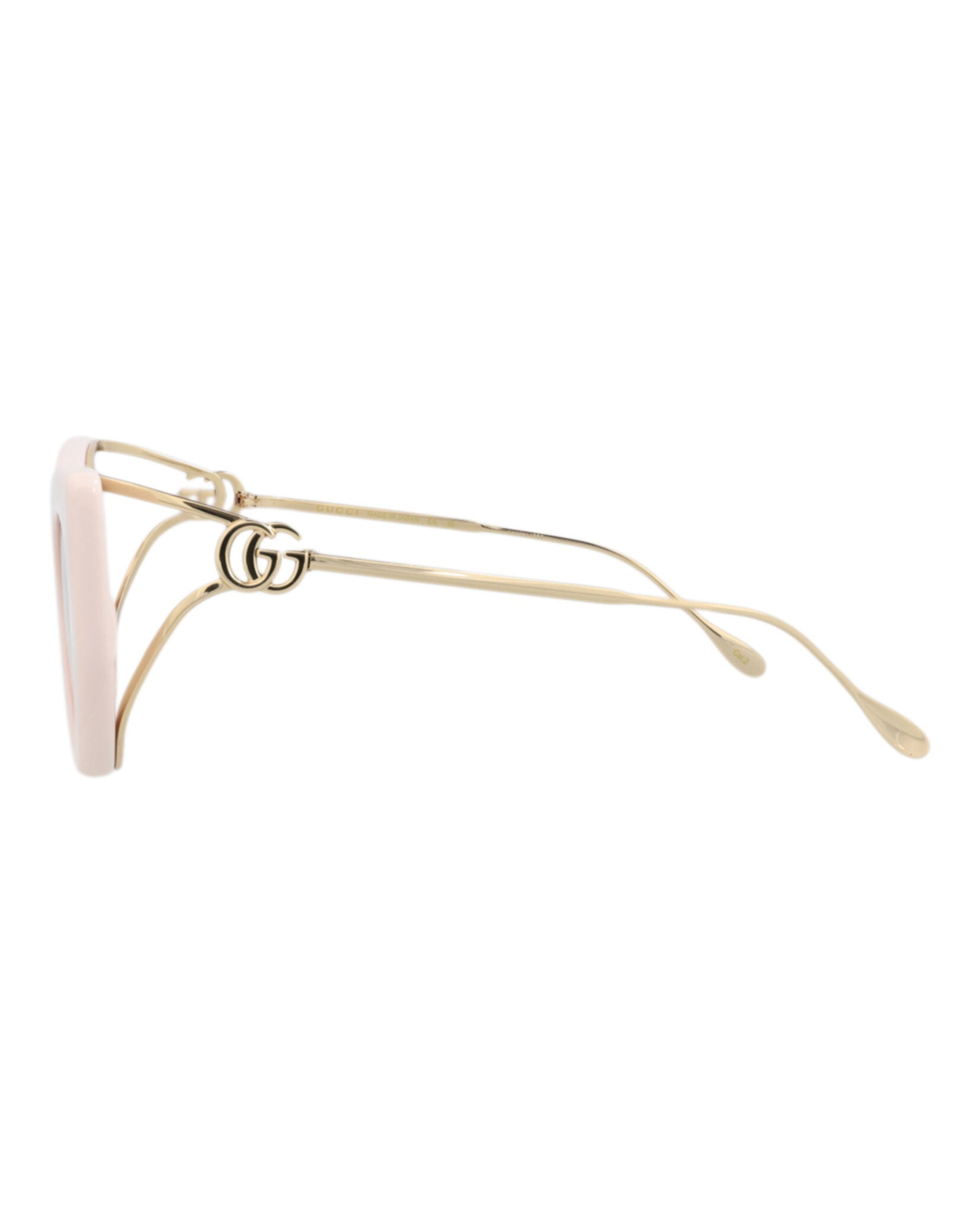 Gucci Womens Cat Eye Ivory Gold Red Fashion Designer Eyewear