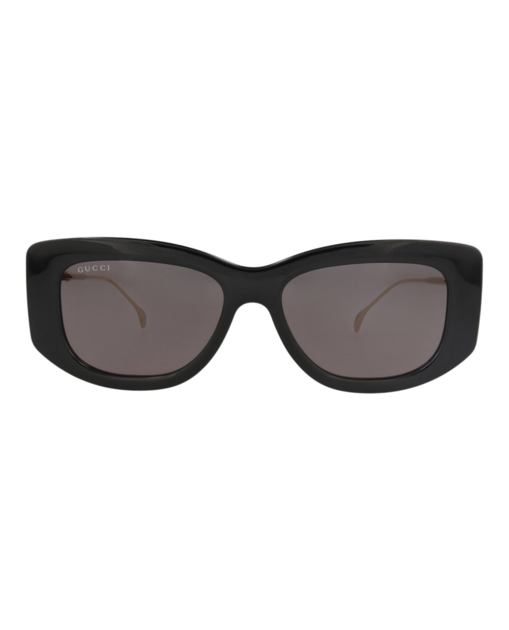 Gucci Gucci Womens Square/Rectangle Black Gold Grey Fashion Designer Eyewear
