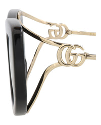 Gucci Gucci Womens Square/Rectangle Black Gold Grey Fashion Designer Eyewear