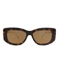 Gucci Gucci Womens Square/Rectangle Havana Gold Brown Fashion Designer Eyewear