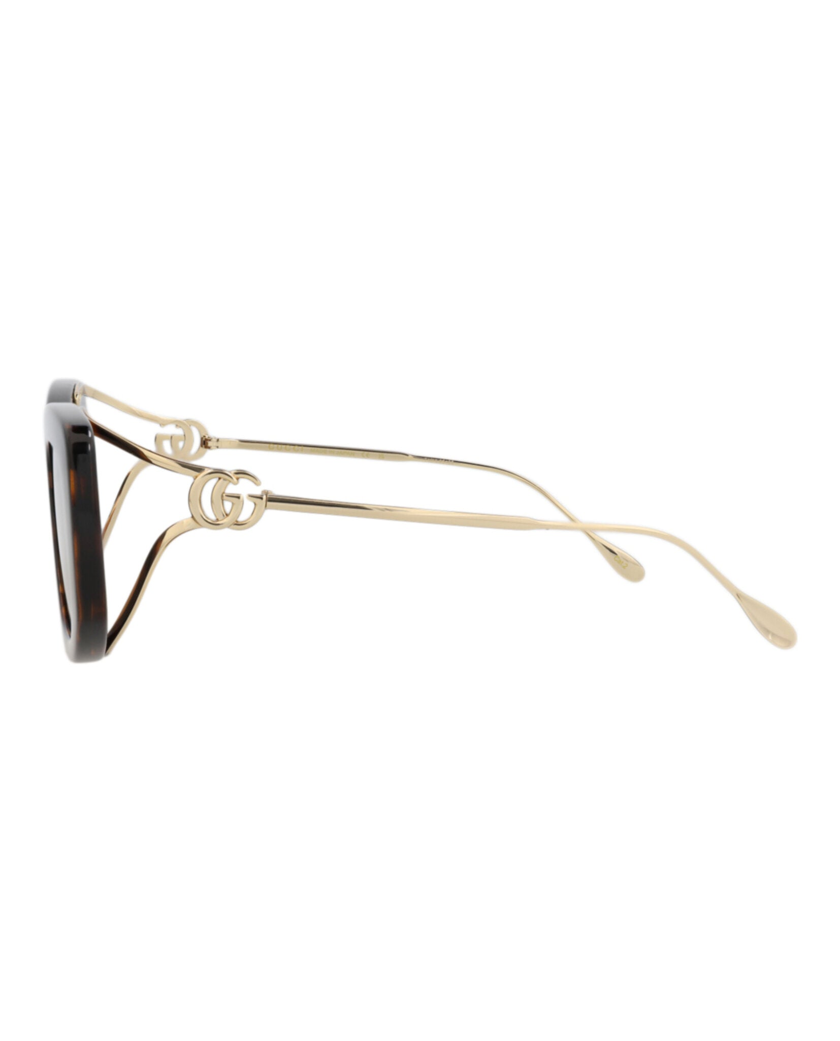 Gucci Gucci Womens Square/Rectangle Havana Gold Brown Fashion Designer Eyewear