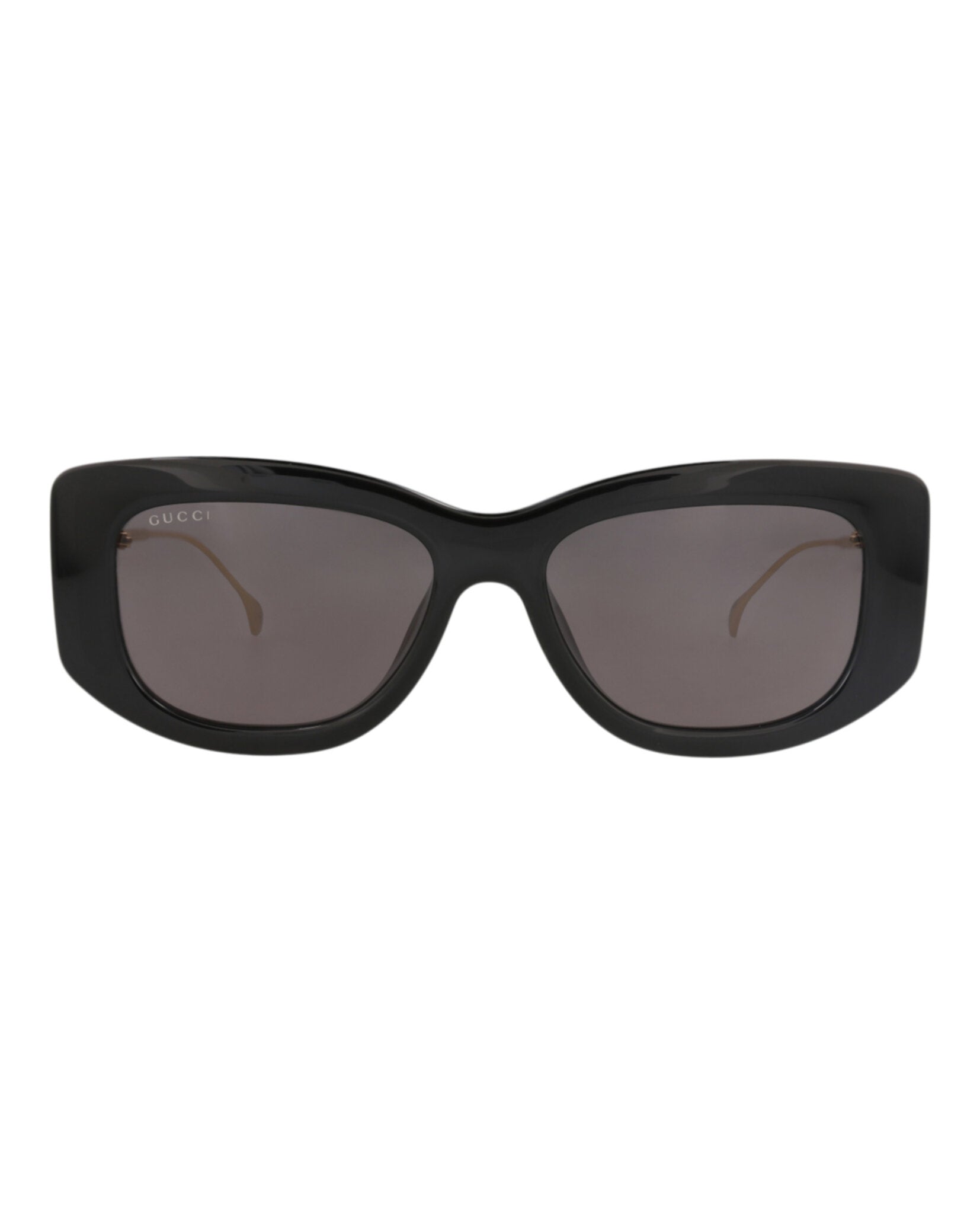 Gucci Gucci Womens Square/Rectangle Black Gold Grey Fashion Designer Eyewear