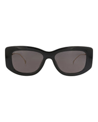 Gucci Gucci Womens Square/Rectangle Black Gold Grey Fashion Designer Eyewear