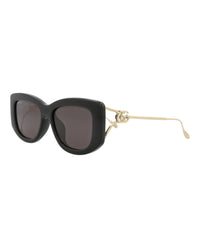 Gucci Gucci Womens Square/Rectangle Black Gold Grey Fashion Designer Eyewear