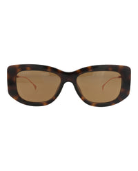 Gucci Gucci Womens Square/Rectangle Havana Gold Brown Fashion Designer Eyewear