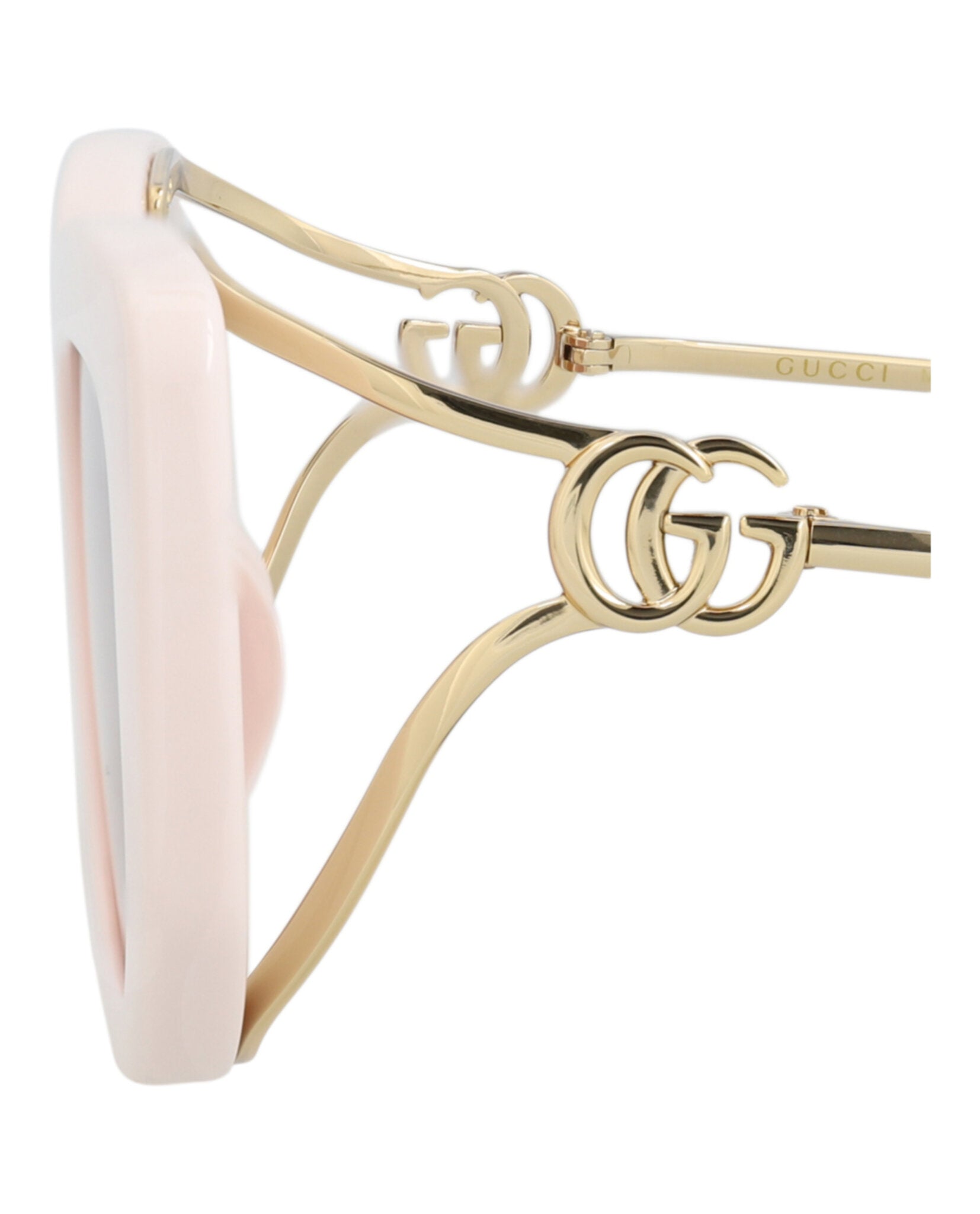 Gucci Gucci Womens Square/Rectangle Ivory Gold Red Fashion Designer Eyewear