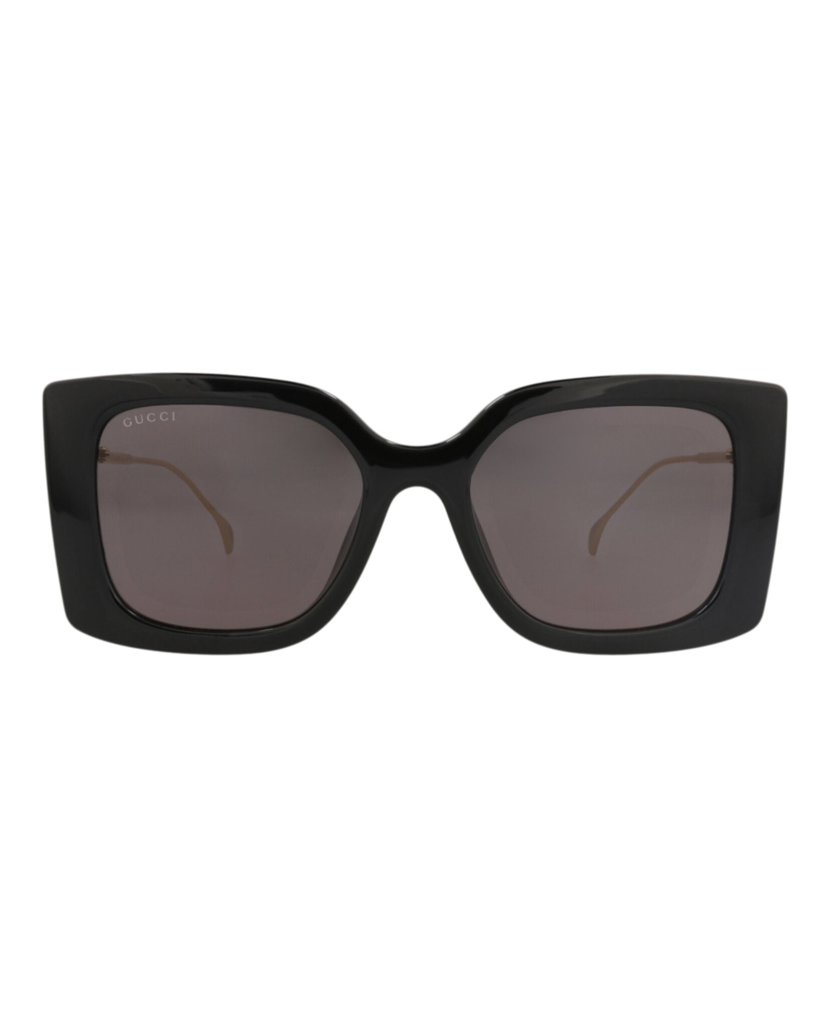 Gucci Gucci Womens Square/Rectangle Black Gold Grey Fashion Designer Eyewear