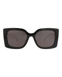 Gucci Gucci Womens Square/Rectangle Black Gold Grey Fashion Designer Eyewear
