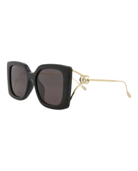 Gucci Gucci Womens Square/Rectangle Black Gold Grey Fashion Designer Eyewear
